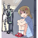 Anime Girl Hiding from Terminator meme template